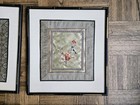 Set Of 4 Japanese Asian Embroidered Silk Framed Wall Art - Beautiful Pieces 