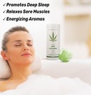 Organic Hemp Bath Bombs Infused Peppermint Eucalyptus Essential Oil Luxurious   