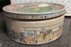 Vintage 3d Baseball Game Ballpark Stadium Tin Box Embossed Metal Container 7 