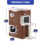 2 Layer Cat Condo With Scratching Post For Kitty Activity Center   Playing House