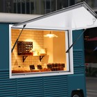 48 l X 32 w White Concession Stand Window Trailer Serving Window Waterproof