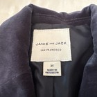 Janie And Jack Navy Blue Blazer Size 2t Velvet Excellent Condition 