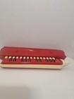Vintage Red Hohner Alto Melodica With Case