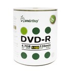 100 Smartbuy 16x Dvd-r 4 7gb Logo Top Non Printable Blank Recording Disc