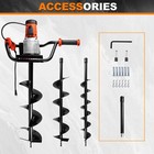 1700w Electric Post Hole Digger Earth Auger With 4   6  8  Digging Auger Bits