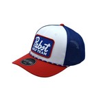Pabst Blue Ribbon Beer Pbr Golf Team Snapback Trucker Hat Cap Red White Blue Nwt