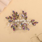 Colorful Rhinestone Wedding Hair Comb Bridal Pearl Crystal Hair Accessories