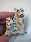 Vintage Japan Terrier Dog Figurine Mother Puppies Ceramic