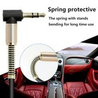 3 5mm Male To Male Aux Cable Cord L-shaped Right Angle Car Audio Headphone Jack