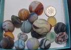 20 Glass Marbles Pcs Vintage Sea Style Nautical Display Arts Crafts Jewelry
