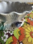 Vintage 80 s Coastal Conch Shell And Turtle Ceramic Glazed Planter Pot