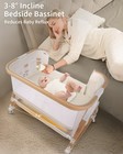 4 In 1 Baby Bassinets Bedside Sleeper W  Wheels  Height Adjustable For Boys Girl