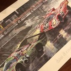 Vintage Porsche Lemans 1970 Poster Ltd Ed   Print Signed Gotschke   Hans Hermann