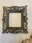 Lot Of 3 Vintage Small Ornate Goldtone Metal Plastic Picture Frames Gallery Wall