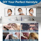 Portable Tri-fold 3 Way Mirror For Self Hair Cut  Haircut Barber Salon Make Up
