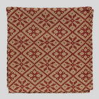 New Primitive Table Square Red Tan 34 x34  Christmas Rose Tablecloth Holiday