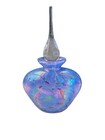 Vintage Iridescent Glass Perfume Bottle With A Teardrop Stopper 