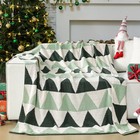Christmas Tree Knit Throw Blanket 50x 60 Inch Reversible Soft Cozy Knitted Bl   