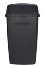 Mainstays Kitchen Trash Can 13 Gallon Plastic Swing Lid Garbage Bin Black