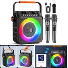Jyx Karaoke Machine bluetooth Speaker   2 Wireless Microphone Lightweight Audio