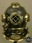 Vintage Boston Navy Mark V Steel Copper Diving Divers Helmet Scuba Deep Sea Sca