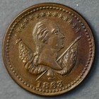 1863 Patriotic Civil War Token   peace Forever  118 418a Au
