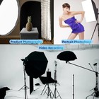 2 X 135w Photography Light Bulb 5500k E27 Socket Cfl Softbox For 2 Pack