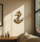 Brass Nautical Anchor Wall Decor - Vintage Maritime Style
