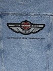 Harley Davidson 100th Anniversary Denim Jean Jacket-men s Medium