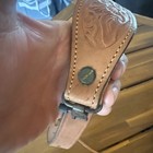 Cobra Bianchi Cobra  70 White Stitched Tooled Sheep Backed Leather Rifle Sling