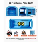 Uimoso Inflatable Paint Booth 20 X 10 X 8 Ft With 480w And750w Blowers blue Roof