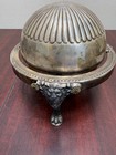 Vintage Fb Rogers 273 Silver Plate Roll Top Lion Foot Butter Caviar Server