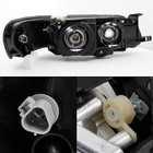 Fits 93-97 Toyota Corolla Black Headlights   Amber Corner Signal Lamps 4pcs Set