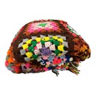Handmade Crochet Granny Square Throw Blanket Multicolor Boho Afghan