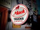 Mack Trucks Led Sign Double Sided 9in Bulldog Garage Man Cave Wall Light Decor