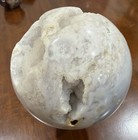 White Druzy Geode Quartz Crystal Healing Sphere  Polished Stone Ball