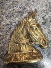 Set Of 2 Solid Brass Horse Head Bookends Door Stops Pair Canada Vintage 