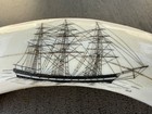 Genuine African Hippo Canine Scrimshaw     Tall Ship   Full-rigged Sailing Vessel
