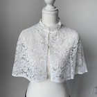 White Lace Filipiniana Bolero Shrug Capelet Poncho