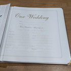 Topflight Embossed White Our Wedding Photo Album 12 Double Pages 24 8x10 Picture