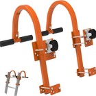 2 Pack Heavy Duty Steel Ladder Roof Hooks   Stabilizer  500 Lb Capacity  Easy Ac