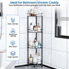 Corner Shower Shelf Rack Bathroom Storage 4 Tier Caddy Rustproof Organizer