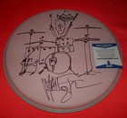 Matt Sorum Autographed Guns N Roses Signed Remo Drumhead W massive Artwork   Bas