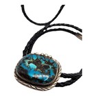 Vintage Rosella Paxson-sandoval Apach Candelaria Turquoise Bolo Tie 