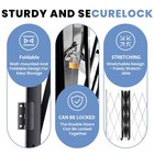 Double Folding Security Gate W wheels 155 l Extendable Safety Gate For Garage