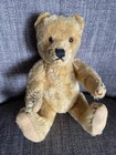 Vtg Steiff Teddy Bear  8  Golden Mohair 40s Fully Jtd Excelsior Squeaker Sweet 