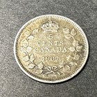 Canada 1907 Silver 5 Cents Edward Vii