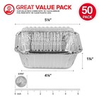 Stock Your Home 1 Lb Small Aluminum Pans With 1 Lb W  Plastic Lids  Silver 
