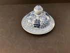 Antique Or Vintage Chinese Double Happiness Porcelain Lid Temple Jar Cover