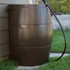 Fcmp Outdoor Rain Water Catcher Barrel Container  Brown New